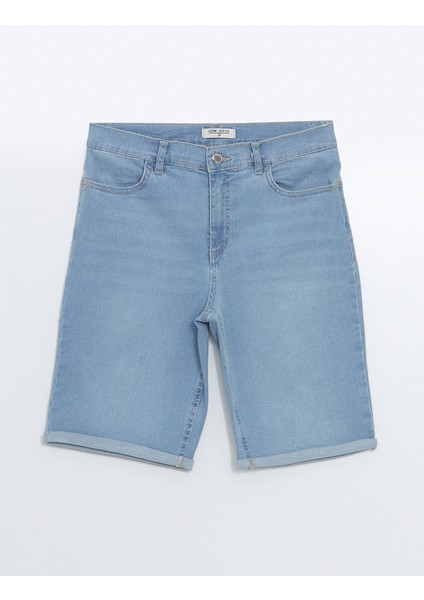 Yeni Sezon Bermuda Fit Kadın Jean Şort indirimleri
