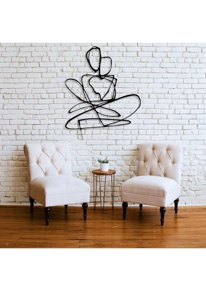 Minimalist Aşık Çift Metal Duvar Dekoru – Modern Çizgi Sanatı fiyatları