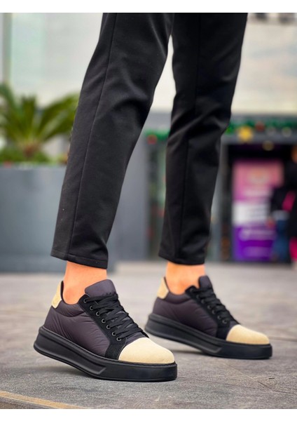 Lvsqvr KB-X46 Kuback Siyah Bej Yüksek Siyah Taban Günlük Spor Ayakkabı (Numara: 42) fiyatları