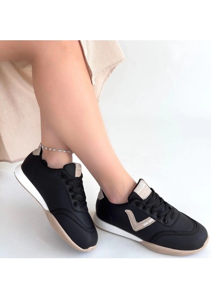 Lvsqvr Jowen Siyah Cilt Bej Detaylı Bağcıklı Spor Ayakkabı (Numara: 37) fırsatları