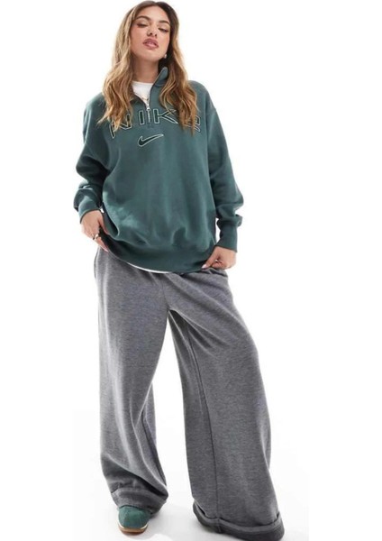 Phoenix Fleece Logo Qz Oversize Kesim Çeyrek Fermuar Kadın Sweatshirt fırsatları