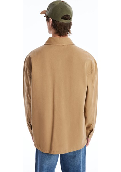 Yeni Sezon Rahat Kalıp Uzun Kollu Gabardin Erkek Gömlek Ceket indirimleri