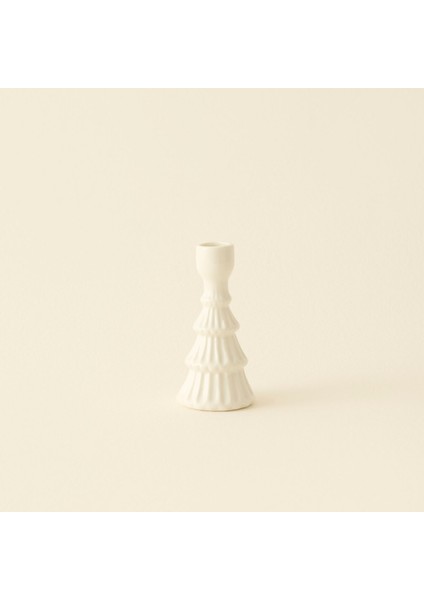 Karaca New Year Yılbaşı Çam Ağacı Şekilli Şamdan Mumluk Beyaz 6,2 x 6,2 x 12,6 cm fiyatları