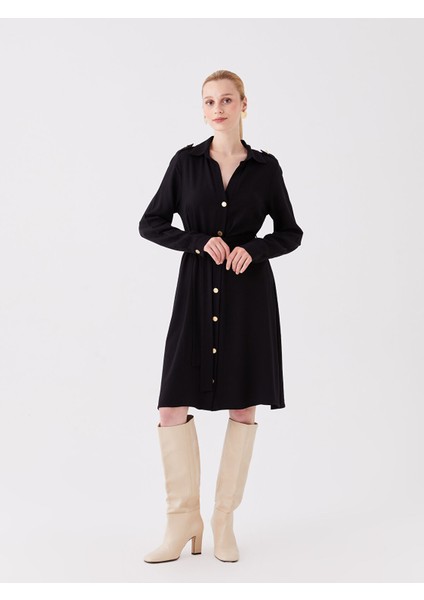 Yeni Sezon Düz Uzun Kollu Kadın Gömlek Elbise modelleri