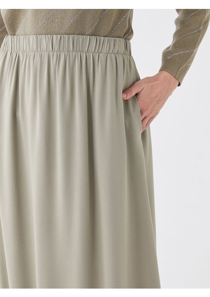 Yeni Sezon Kadın Beli Lastikli Düz Etek modelleri