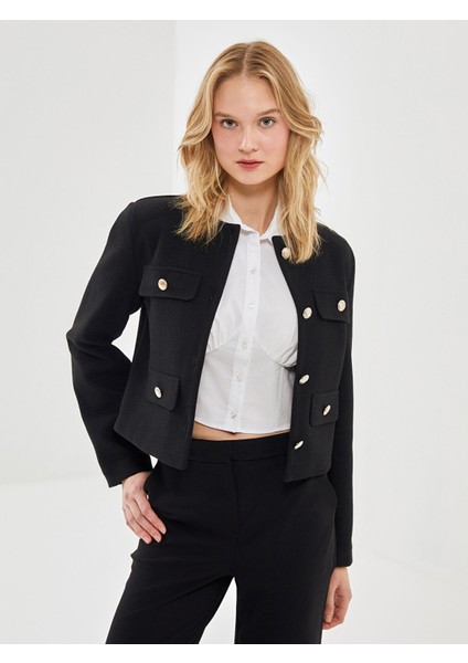 Yeni Sezon Bisiklet Yaka Kadın Ceket