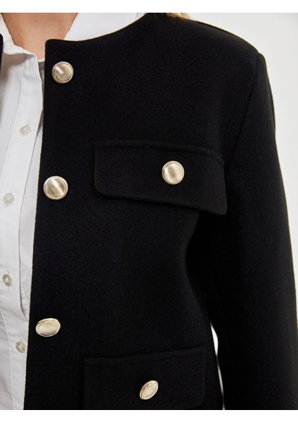 Yeni Sezon Bisiklet Yaka Kadın Ceket modelleri