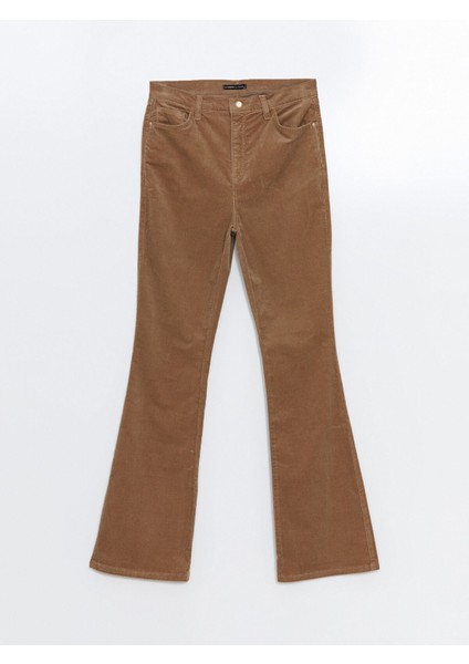 Yeni Sezon Dar Fit Ispanyol Paça Kadın Kadife Pantolon indirimleri