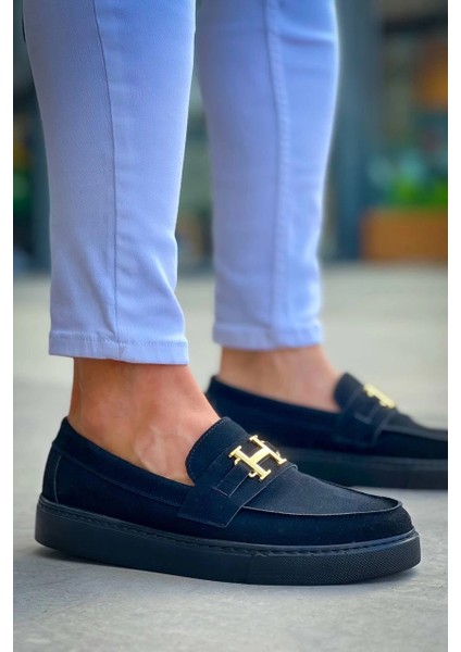 Lvsqvr KB-027 Kuback Bağcıksız Kömür Süet H Günlük Erkek Ayakkabı Siyah (Numara: 40) modelleri