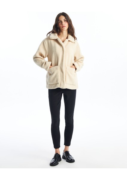 Yeni Sezon Gömlek Yaka Kadın Pelüş Kaban fiyatları