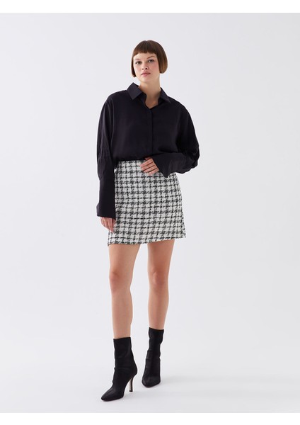 Yeni Sezon Standart Fit Desenli Kadın Tüvit Etek fiyatları