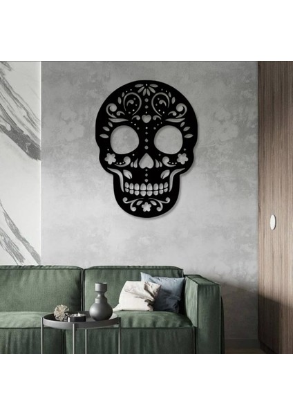 Metal Duvar Dekoru Kafatası Modeli – Gotik Halloween Ev ve Ofis Aksesuarı modelleri