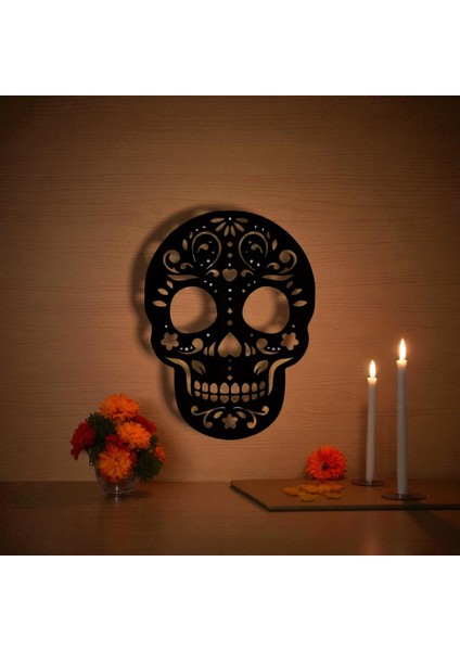Metal Duvar Dekoru Kafatası Modeli – Gotik Halloween Ev ve Ofis Aksesuarı indirimleri