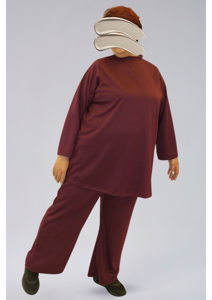 Mevsimlik Eşofman Takımı- Ecrin Kumaş Büyük Beden Eşofman Takımı