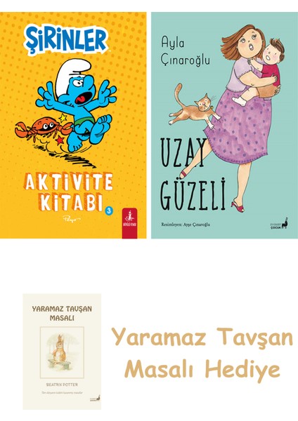 Şirinler - Aktivite Kitabı 3 + Uzay Güzeli + Yaramaz Tavşan Masalı