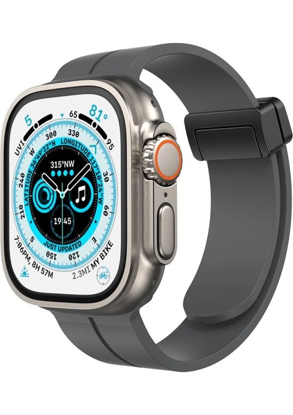 Apple Watch 38MM KR412 Elegance Stylısh Kordon - Füme