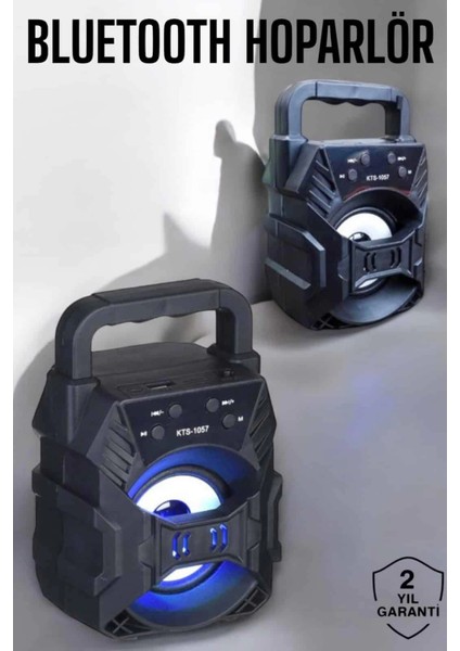 Taşınabilir Bluetooth Hoparlör LED Işıklı Uzun Pil Ömrü