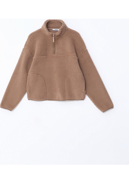 Yeni Sezon Dik Yaka Oversize Kadın Sweatshirt indirimleri