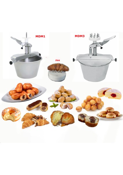 Pastane Ürünleri Berliner Kruvasan Ekler Profiteol Yeni Nesil Lokma Manuel Krema Çikolata Dolgulama Cihazı fiyatları