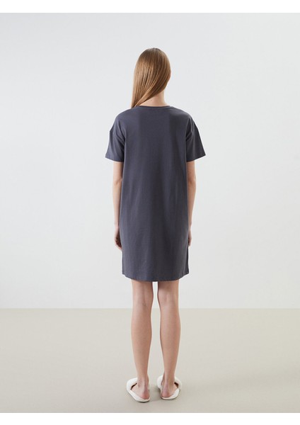 Yeni Sezon Bisiklet Yaka Baskılı Kadın Gecelik fırsatları