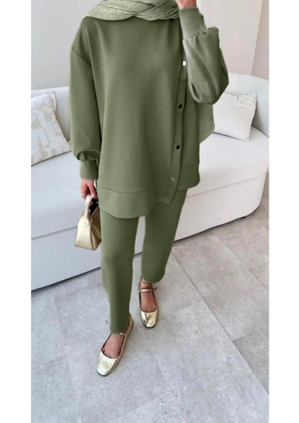 Kadın Pantolon İkili Scuba Takım M61205 - Yeşil modelleri