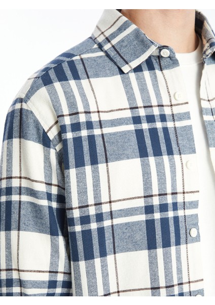 Yeni Sezon Regular Fit Uzun Kollu Ekose Gabardin Erkek Gömlek modelleri