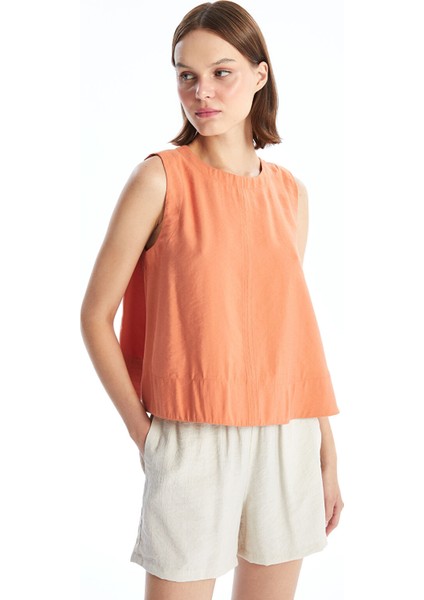 Yeni Sezon Kadın Bisiklet Yaka Düz Bluz