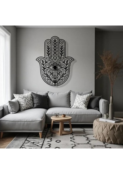 Hamsa El Figürlü Metal Duvar Dekoru – Nazar ve Koruma Sembolü fiyatları