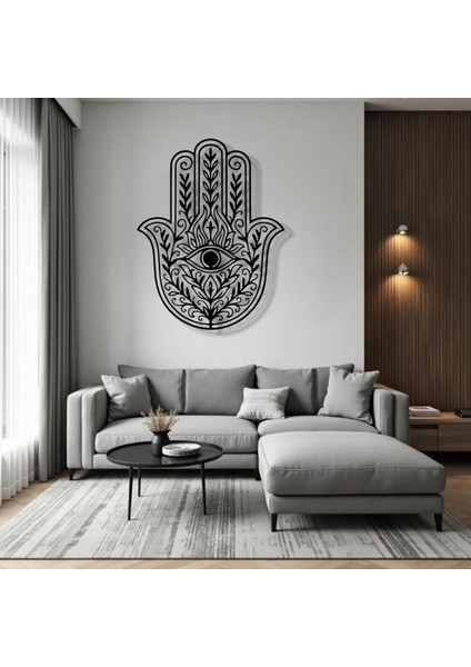Hamsa El Figürlü Metal Duvar Dekoru – Nazar ve Koruma Sembolü modelleri