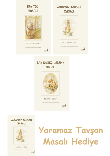 Beatrix Potter 18 - Bay Tod Masalı + Beatrix Potter 9 - Yaramaz Tavşan Masalı + Beatrix Potter 8 - Bay Balıkçı Jeremy Masalı