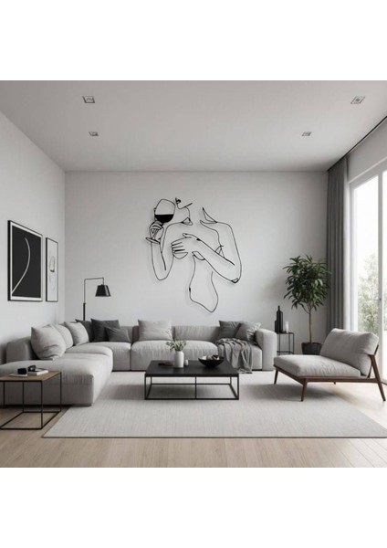 Metal Kadın Siluet Duvar Dekoru – Modern Minimalist Sanat Tasarımı Ev Ofis Salon Duvar Aksesuarı fırsatları