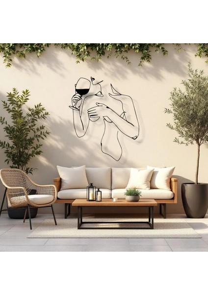 Metal Kadın Siluet Duvar Dekoru – Modern Minimalist Sanat Tasarımı Ev Ofis Salon Duvar Aksesuarı