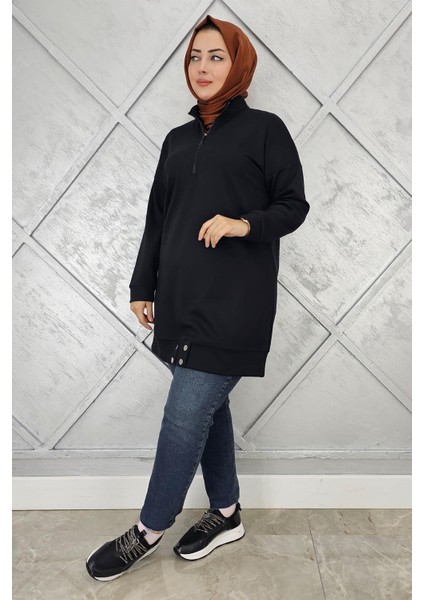 Kadın Çıt Çıt Detaylı Tesettür Tunik
