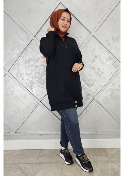 Kadın Çıt Çıt Detaylı Tesettür Tunik fiyatları