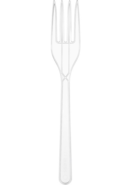 Lüks Şeffaf Plastik Çatal - 100 Adet