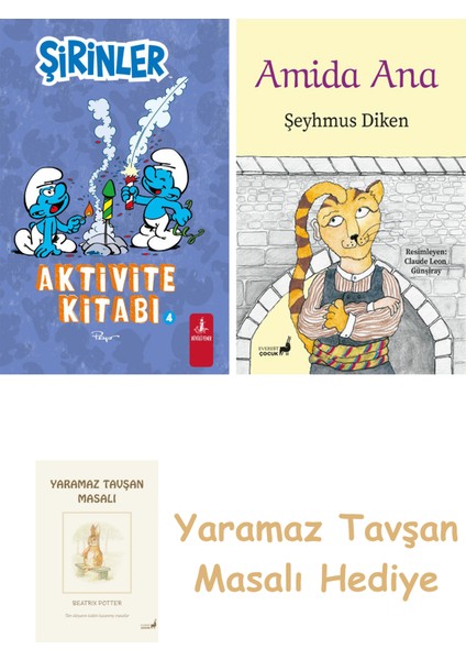 Şirinler - Aktivite Kitabı 4 + Amida Ana + Yaramaz Tavşan Masalı