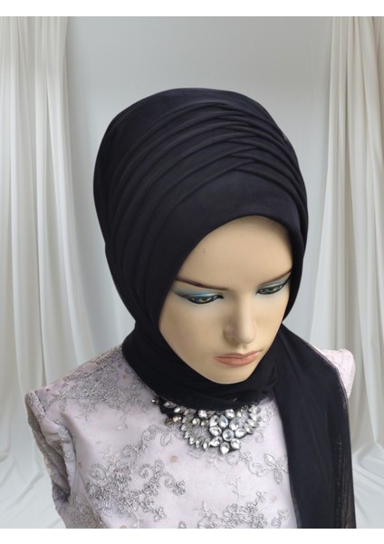 Simsiz Siyah Gamze Model Hazır Duvak Hazır Şal Hazır Türban fiyatları