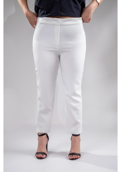 Kadın 122210 Kaşha Beyaz Pantolon