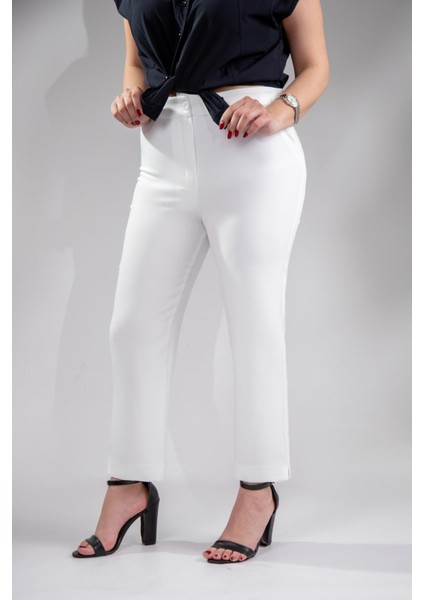 Kadın 122210 Kaşha Beyaz Pantolon