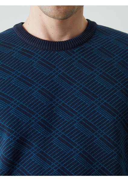 Yeni Sezon Bisiklet Yaka Uzun Kollu Desenli Erkek Triko Kazak modelleri