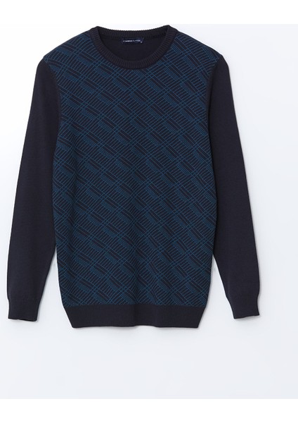 Yeni Sezon Bisiklet Yaka Uzun Kollu Desenli Erkek Triko Kazak indirimleri