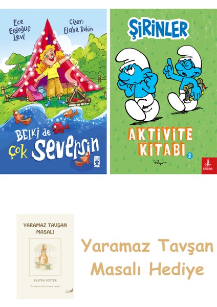 Belki De Çok Seversin + Şirinler - Aktivite Kitabı 2 + Yaramaz Tavşan Masalı