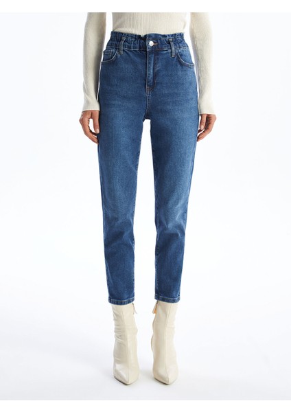 Yeni Sezon Beli Lastikli Paperbag Kadın Jean Pantolon fiyatları
