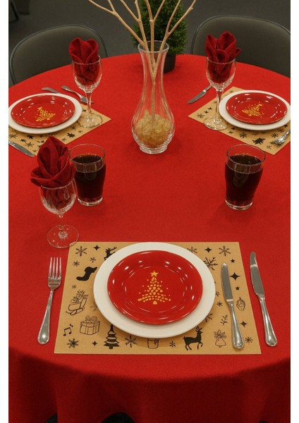 40 Adet Yılbaşı Masa Sunum Kağıdı Sofra Dekoru Kağıdı Siyah Doğal Kraft Servis Altlığı fırsatları