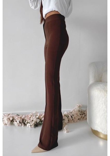 Lvsqvr Önü Cumalı Ithal Krep Pantolon Kahve (Beden: Xl) fiyatları