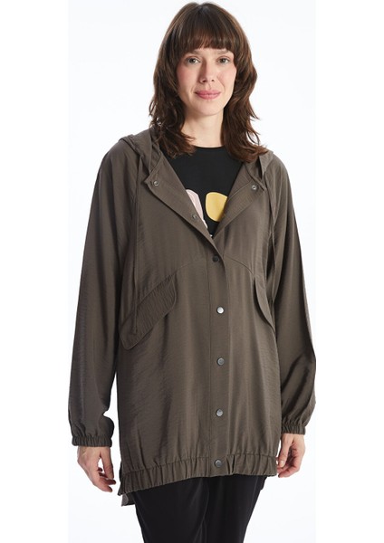 Yeni Sezon Kapüşonlu Kadın Trençkot