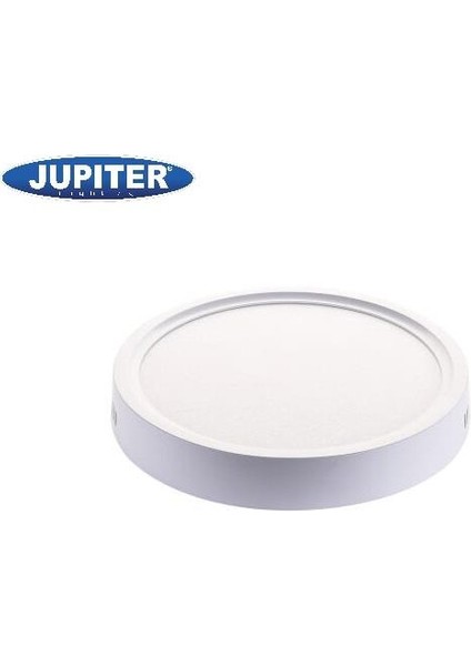 18W Sıva Üstü Yuvarlak Beyaz Kasa LED Panel 4000K Jupıter