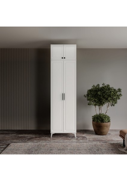 Milas 2 Kapaklı Komple Mdf Ayaklı Yüklüklü Gardırop - Elbise Dolabı - Yüklük Dolabı fiyatları