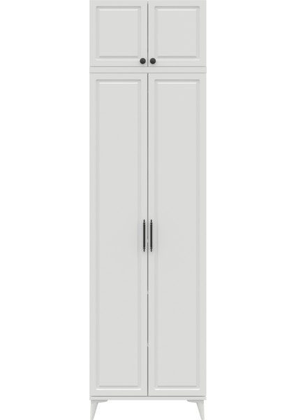 Milas 2 Kapaklı Komple Mdf Ayaklı Yüklüklü Gardırop - Elbise Dolabı - Yüklük Dolabı modelleri