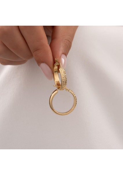 Desenli 14 Ayar Altın Küpe fiyatları